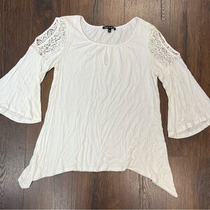 Cable & gauge cold shoulder top SZ MED